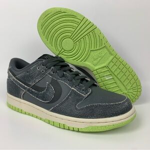 Nike Dunk Low Gray/White/Green Halloween DQ6215-001 Size 7Y